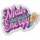 Hoofdpersoon Energy Book Lover Sticker (Voorkant)