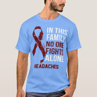 Hoofdpijn Bewustzijn Niemand vecht alleen Hoop op  T-shirt