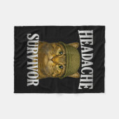 Hoofdpijn Overlevende Cat Meme Funny Kitten Gifts  Fleece Deken (Voorkant (Horizontaal))