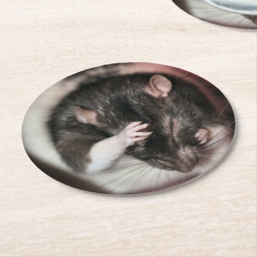 Hoofdpijn! Ronde Kartonnen Onderzetter (Gebogen)