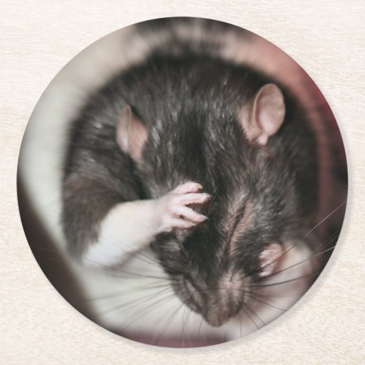 Hoofdpijn! Ronde Kartonnen Onderzetter (Voorkant)