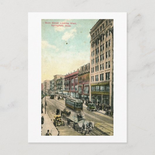 Hoofdplaats is Springfield, Massachusetts. vintage Briefkaart (Voorkant)
