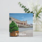 Hoofdplein in de oude binnenstad van Krakau, Polen (Staand voorkant)