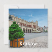 Hoofdplein in de oude binnenstad van Krakau, Polen (Voorkant)