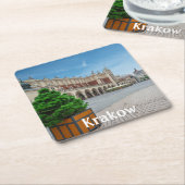 Hoofdplein in de oude binnenstad van Krakau, Polen Kartonnen Onderzetters (Schuin)