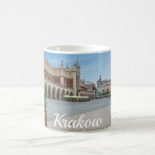 Hoofdplein in de oude binnenstad van Krakau, Polen Koffiemok