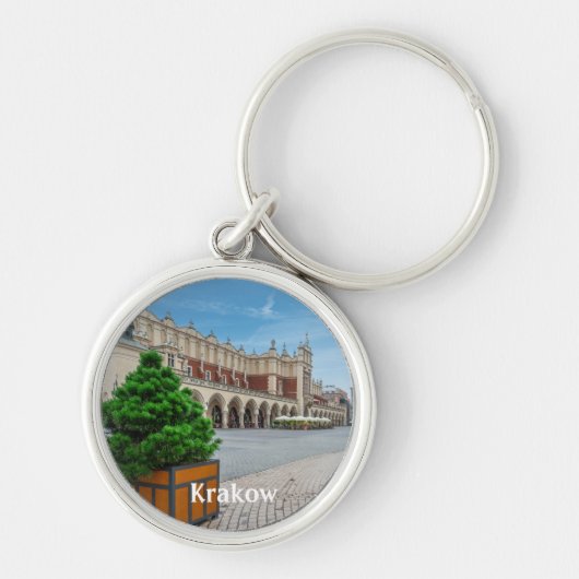Hoofdplein in de oude binnenstad van Krakau, Polen Sleutelhanger (Voorkant)