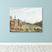 Hoofdplein in Grand Cairo, met Murad Bey's Canvas Afdruk (Insitu (Houten vloer))