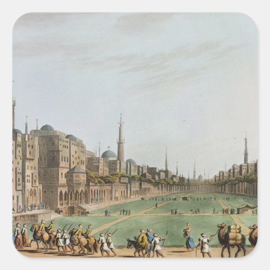 Hoofdplein in Grand Cairo, met Murad Bey's Vierkante Sticker (Voorkant)