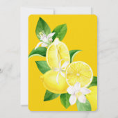 Hoofdpleister Elegant Lemon Yellow Citrus Shower Kaart (Achterkant)