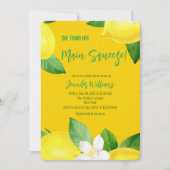 Hoofdpleister Elegant Lemon Yellow Citrus Shower Kaart (Voorkant)