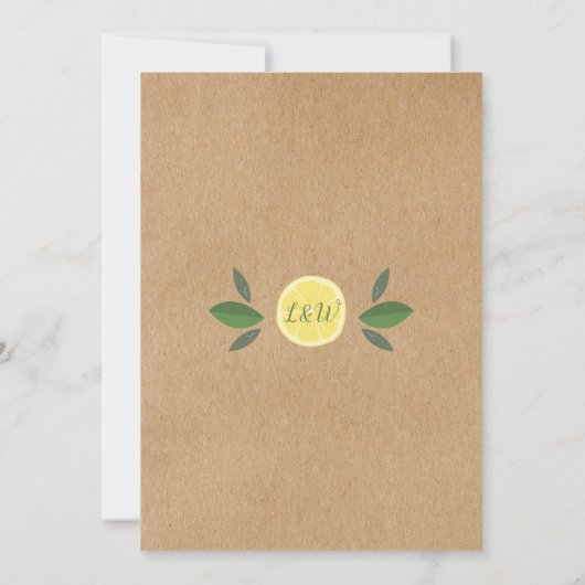 Hoofdpleisterlade Rustic Kraft Couples Shower Kaart (Achterkant)