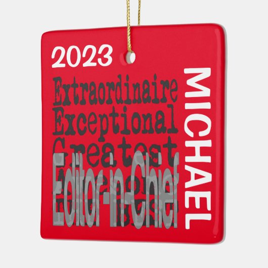 Hoofdredacteur Buitengewone CUSTOM Keramisch Ornament (Links)