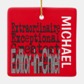 Hoofdredacteur van het USTOM Keramisch Ornament (Achterkant)