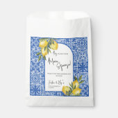 Hoofdrol Lemon & Blue Tile Verlovingsfeest Bedankzakje (Voorkant)