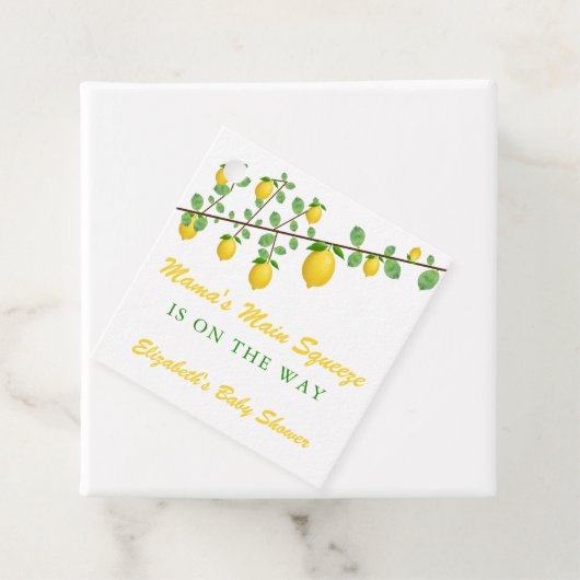 Hoofdrukregel Lemon Genderneutraal Baby shower Bedankjes Labels (In situ)