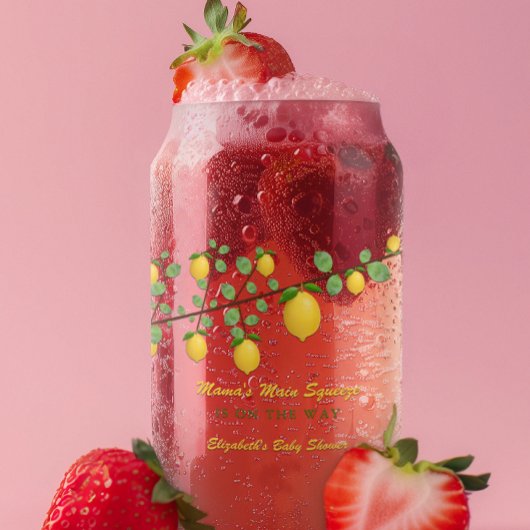 Hoofdrukregel Lemon Genderneutraal Baby shower Blikvorm Glas