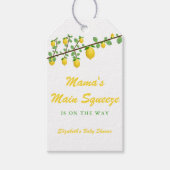 Hoofdrukregel Lemon Genderneutraal Baby shower Cadeaulabel (Voorkant)