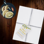 Hoofdrukregel Lemon Genderneutraal Baby shower Cadeaulabel