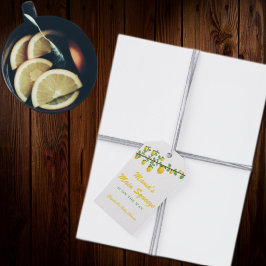 Hoofdrukregel Lemon Genderneutraal Baby shower Cadeaulabel