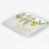 Hoofdrukregel Lemon Genderneutraal Baby shower Papieren Bordje (Gebogen)