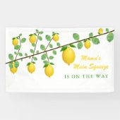 Hoofdrukregel Lemon Genderneutraal Baby shower Spandoek (Horizontaal)