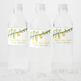 Hoofdrukregel Lemon Genderneutraal Baby shower Waterfles Etiket
