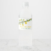 Hoofdrukregel Lemon Genderneutraal Baby shower Waterfles Etiket (Voorkant)