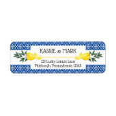 Hoofdrukregel Tropical Return Address Label (Voorkant)