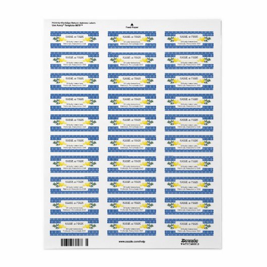 Hoofdrukregel Tropical Return Address Label (Full Sheet)