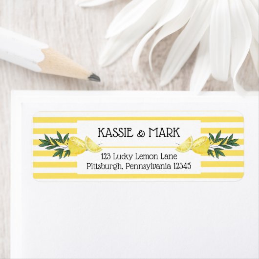 Hoofdrukregel Tropical Return Address Label (Insitu)