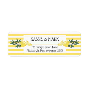 Hoofdrukregel Tropical Return Address Label