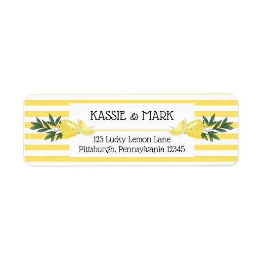 Hoofdrukregel Tropical Return Address Label (Voorkant)