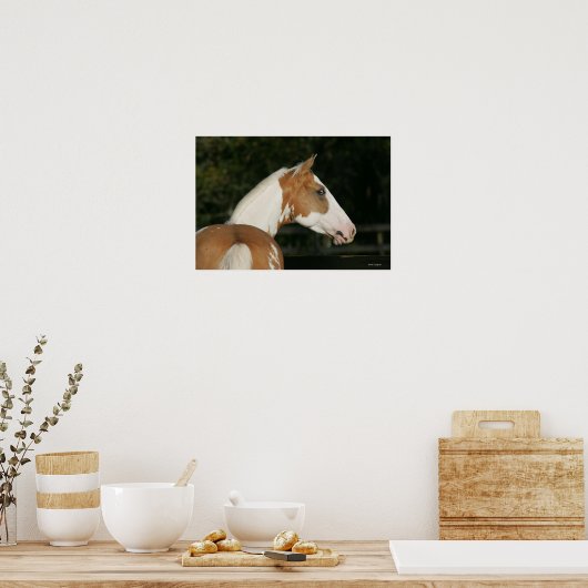 Hoofdschot 2 van het schilderpaard poster (Keuken)