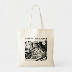 Hoofdschurk Energie Comic Zwart & Wit Tote Bag