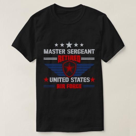 Hoofdsergeant in ruste Militaire Retirem T-shirt (Design voorkant)