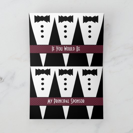 HOOFDSPONSOR Uitnodiging - 3 Tuxedos (Binnen)