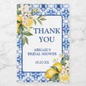 HOOFDSPUIT LEMON TROUWBRUNCH WIJN ETIKET (Enkel label)