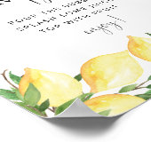 Hoofdsqueeze Citroen Mimosa Bar Drank Bord Poster (Hoek)