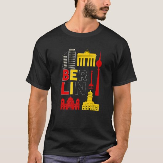 Hoofdstad Berlijn van Duitsland T-shirt (Voorkant)