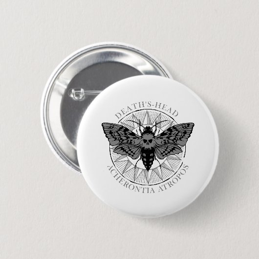 hoofdstad hawk moth ronde button 5,7 cm (Voorkant /achterkant)