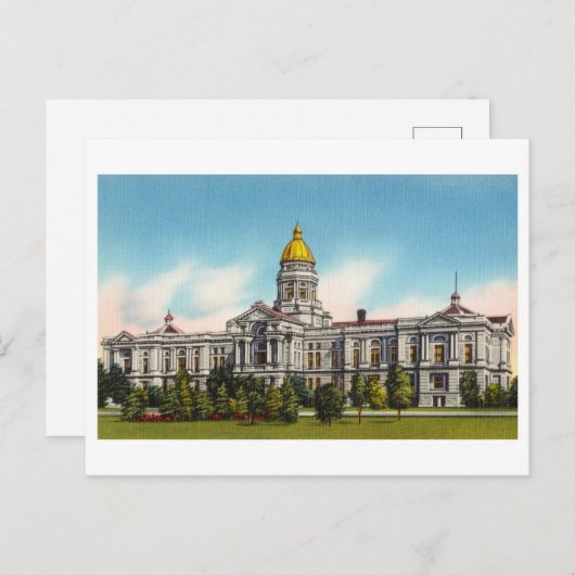  hoofdstad in Cheyenne, Wyoming Briefkaart (Voorkant / Achterkant)