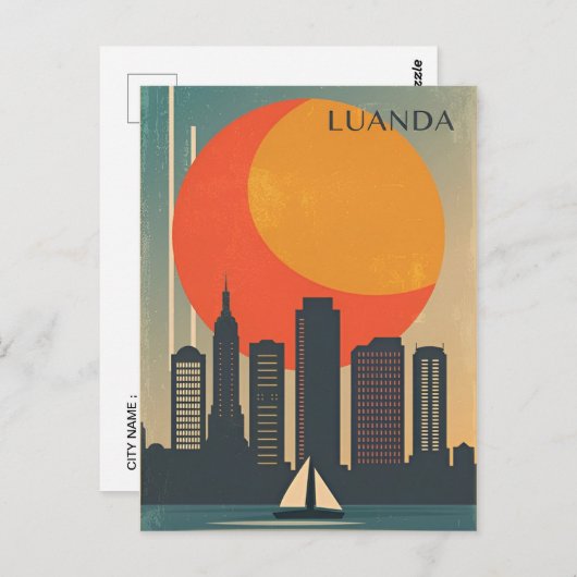  hoofdstad Luanda Angola Briefkaart (Voorkant / Achterkant)