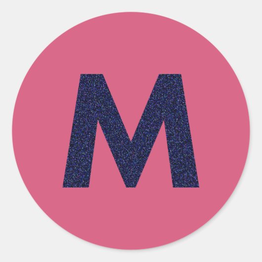  Hoofdstad M Sticker met Faux Glitter (Voorkant)