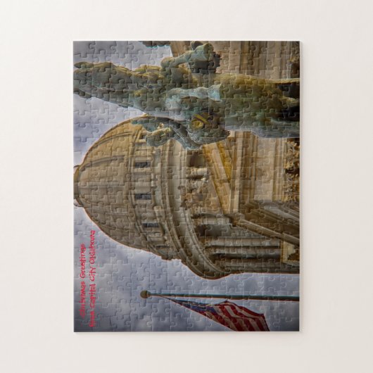 Hoofdstad Oklahoma. Jigzaag Puzzle Legpuzzel (Verticaal)