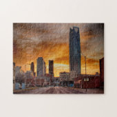 Hoofdstad Oklahoma. Legpuzzel (Horizontaal)