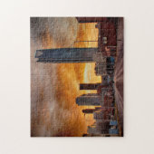 Hoofdstad Oklahoma. Legpuzzel (Verticaal)