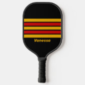  hoofdstad over striping met naam pickleball paddle (Achterkant)