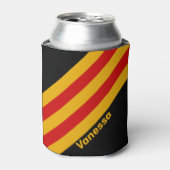  hoofdstad strepen met naam blikjeskoeler (Blikje Voorkant)