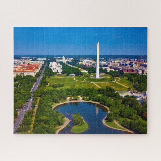 Hoofdstad van de staat Washington DC. Legpuzzel (Horizontaal)